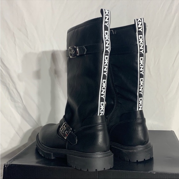 DKNY Silver Black Boots New With Box - Picture 3 of 6